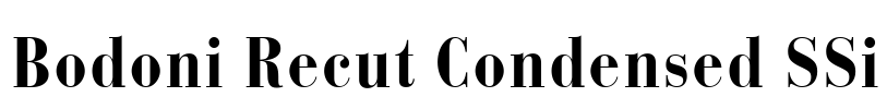 Bodoni Recut Condensed SSi