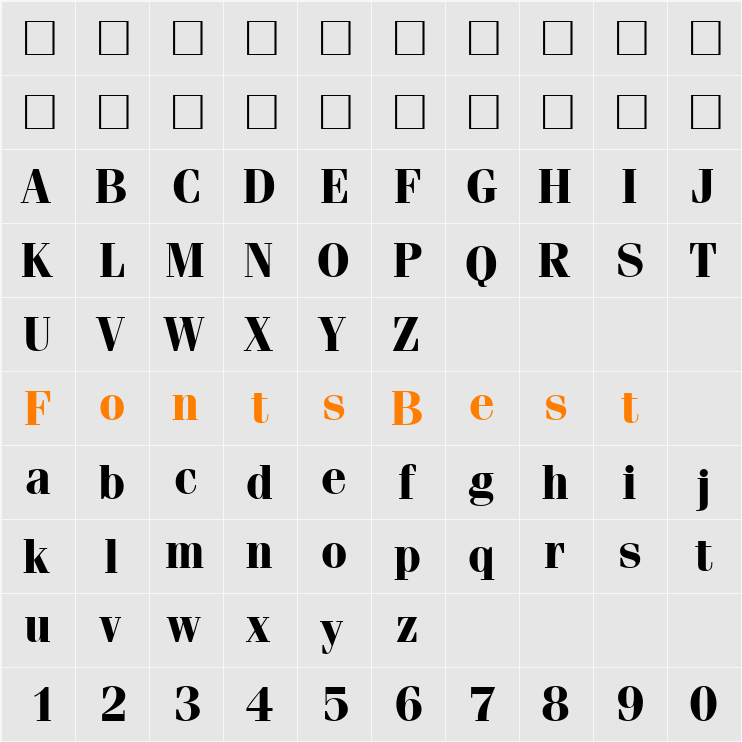 Fervent Character Map