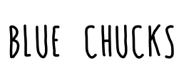 BLUE CHUCKS Font Image
