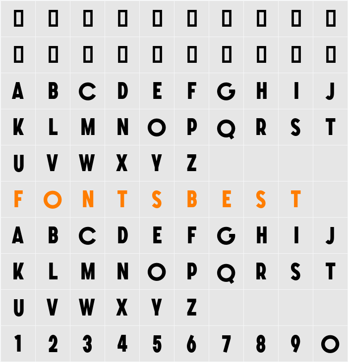 SONGER Grotesque Character Map