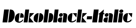 Dekoblack-Italic