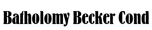 Batholomy Becker Cond Font Image