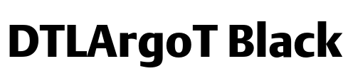 DTLArgoT Black Font Image