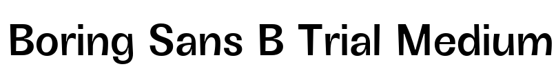 Boring Sans B Trial Medium Font Image