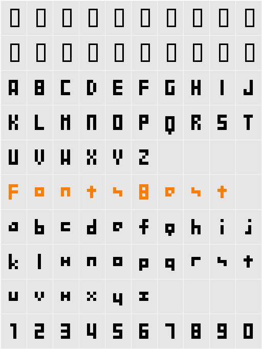 GoodfonT.NET XS04 Character Map