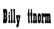 Billy ttnorm Font Image