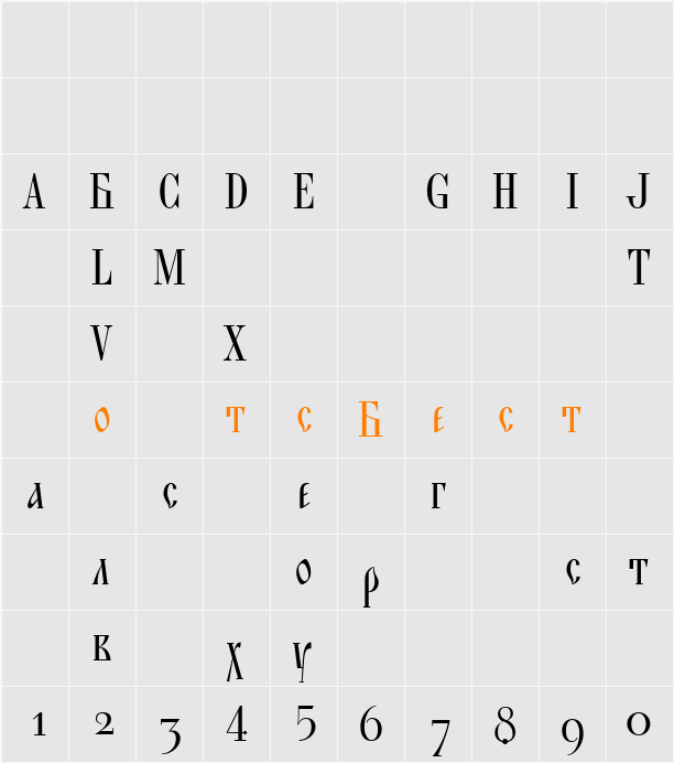 BLAGOVEST_2 Character Map