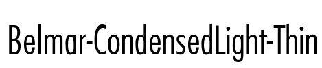 Belmar-CondensedLight-Thin Font Image