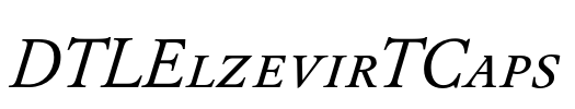 DTLElzevirTCaps Font Image