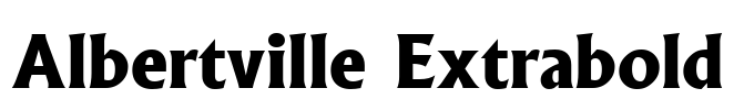 Albertville Extrabold Font Image