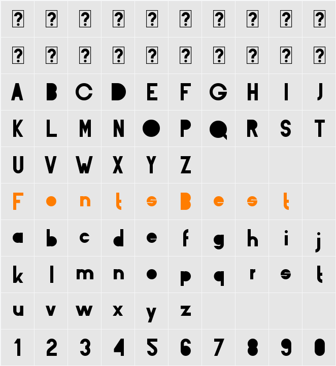 BarQ Blind Bold Character Map