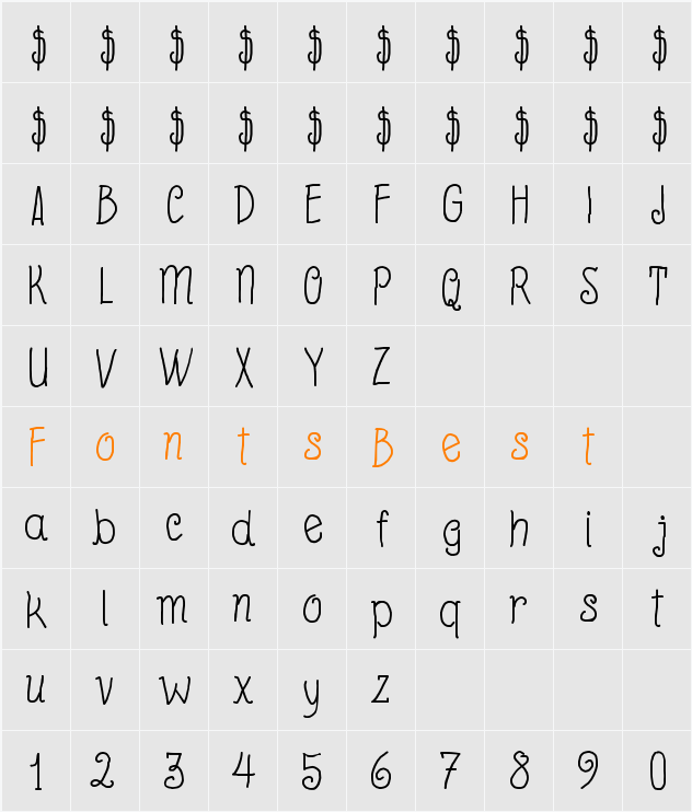 Beyond Blackboard Character Map
