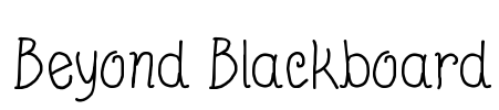 Beyond Blackboard Font Image