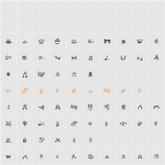 Alphabots Character Map