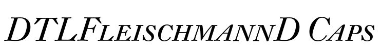 DTLFleischmannD Caps Font Image