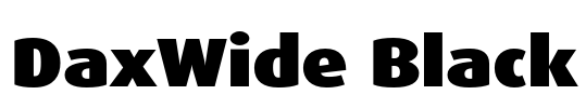 DaxWide Black Font Image
