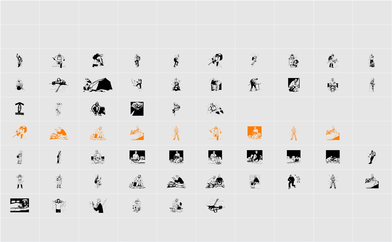 MoreClimbing Character Map