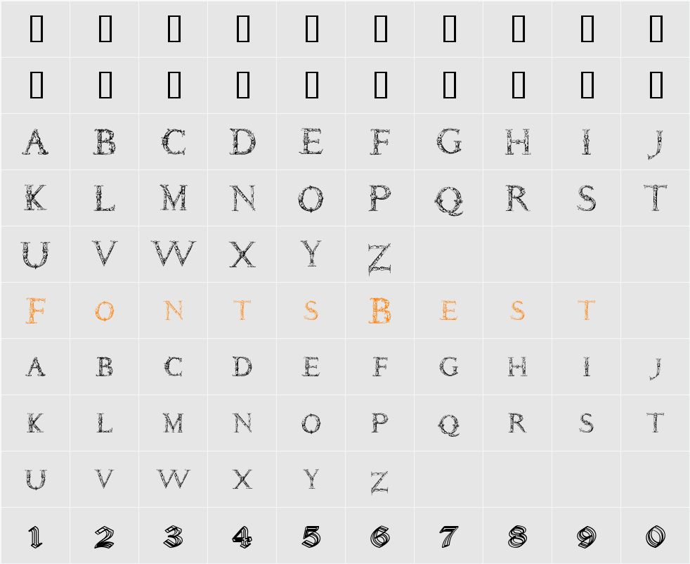 JI-Mingle Character Map