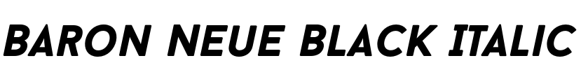 Baron Neue Black Italic Font Image