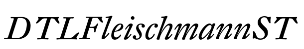 DTLFleischmannST Font Image
