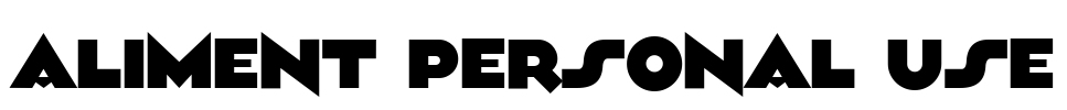 Aliment PERSONAL USE Font Image