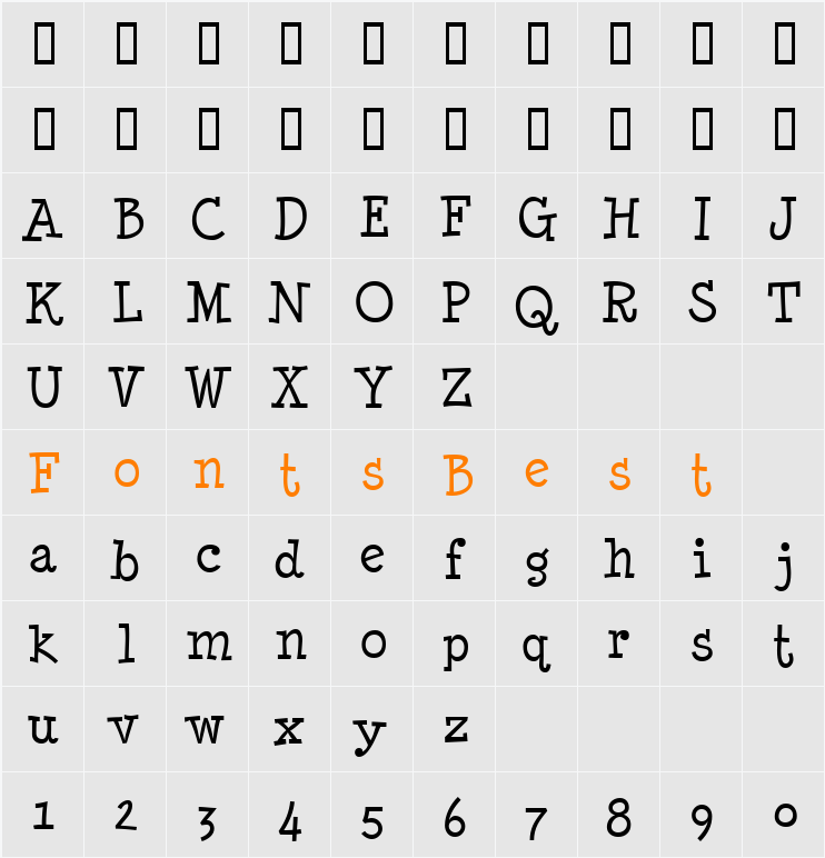 JI-Lustra Character Map