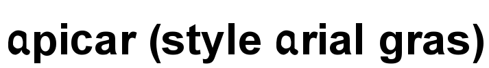 Apicar (style Arial gras) Font Image