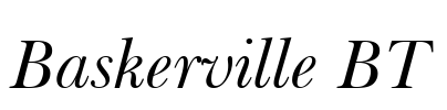 Baskerville BT Font Image