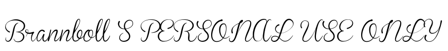 Brannboll S PERSONAL USE ONLY