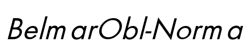 BelmarObl-Norma Font Image
