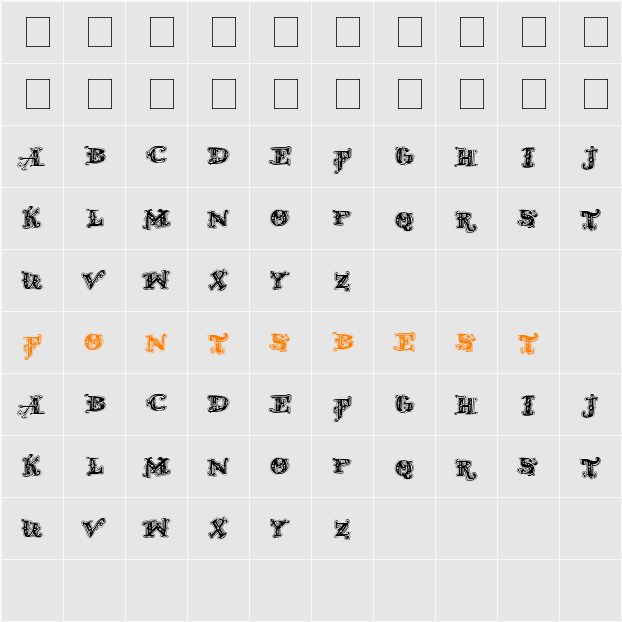 D_OLD MODERN 2 Character Map
