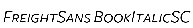 FreightSans BookItalicSC Font Image