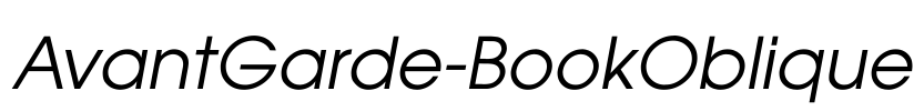 AvantGarde-BookOblique