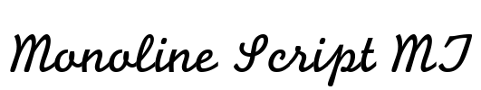 Monoline Script MT