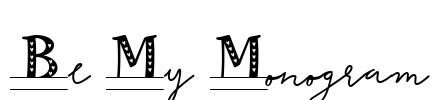 Be My Monogram Font Image