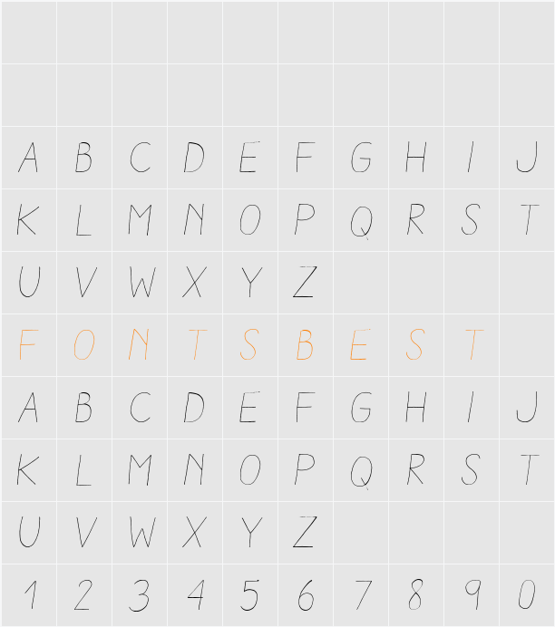 Aracne Light Italic Character Map