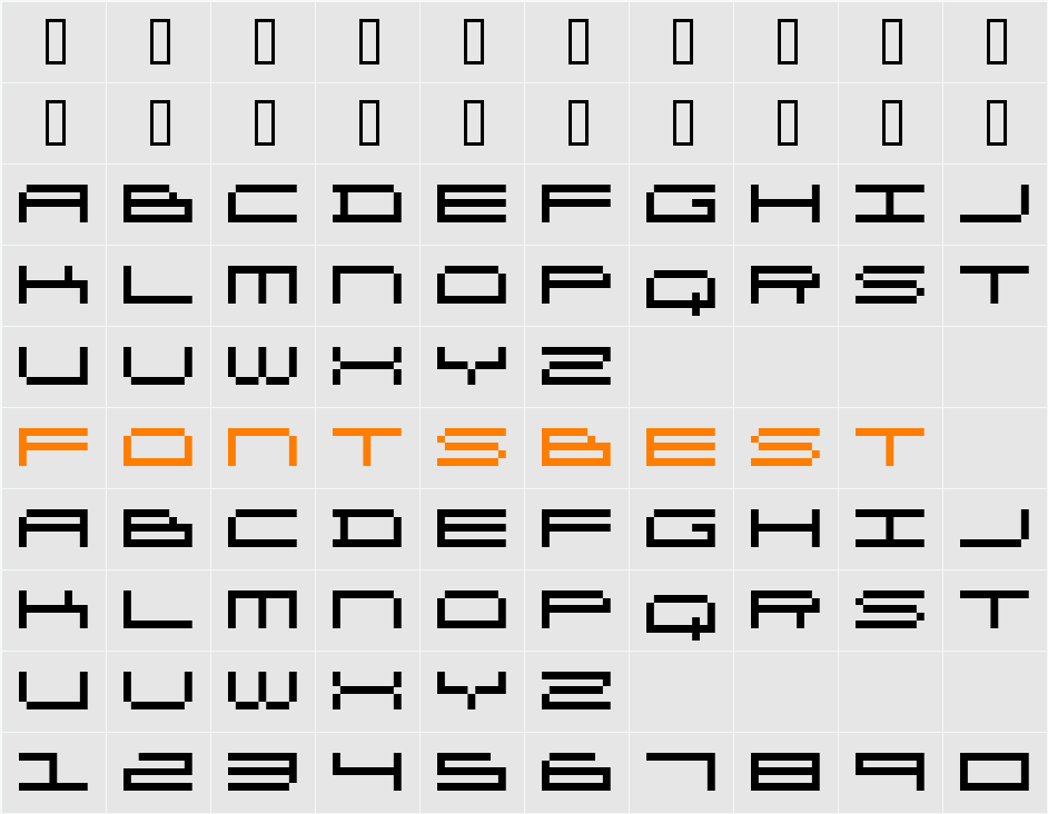 DS OlymPix Character Map