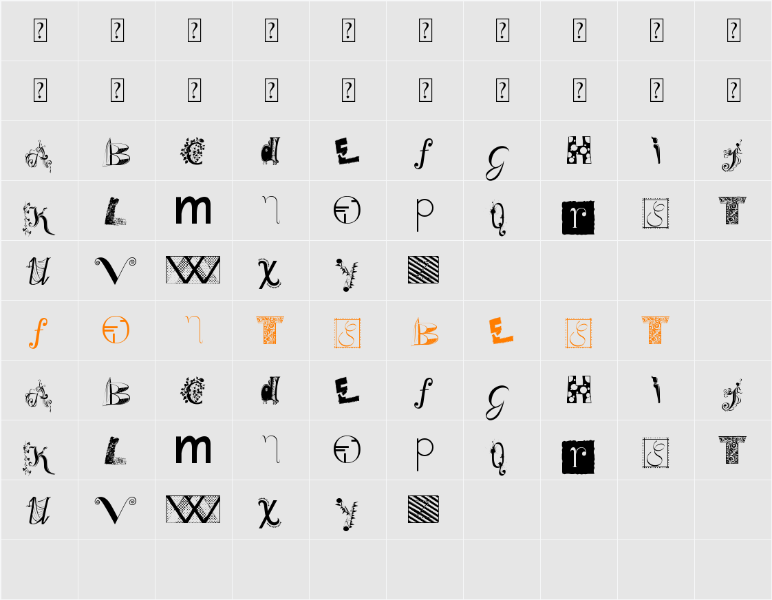 BitsNBobs Character Map