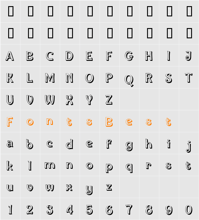 IngoneShadow Character Map