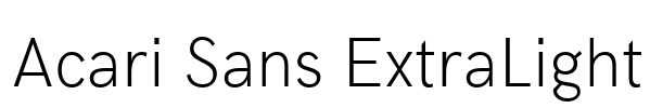 Acari Sans ExtraLight Font Image