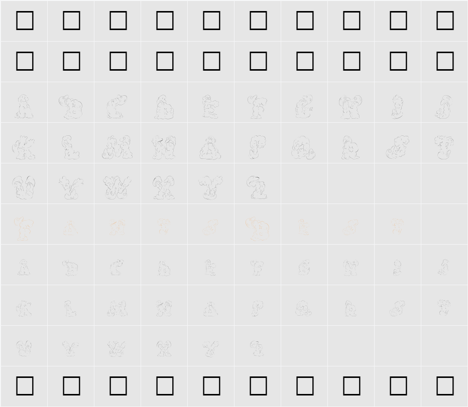 CarolesChunk Character Map