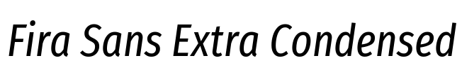 Fira Sans Extra Condensed
