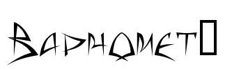 Baphomet™ Font Image