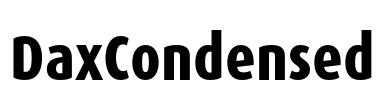 DaxCondensed Font Image