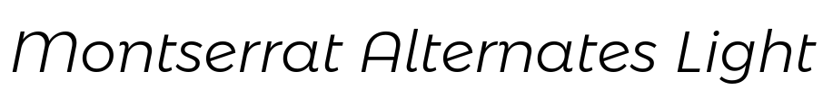 Montserrat Alternates Light Font Image