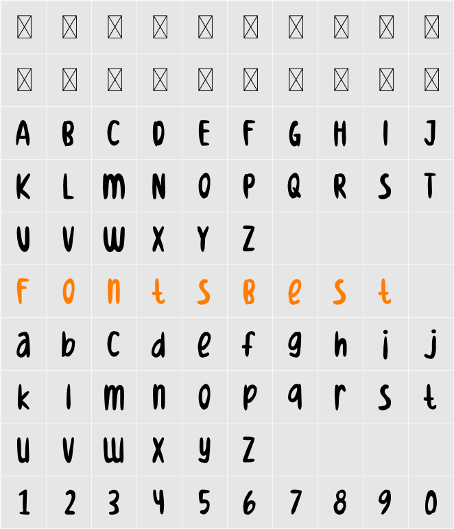 Bubba Character Map
