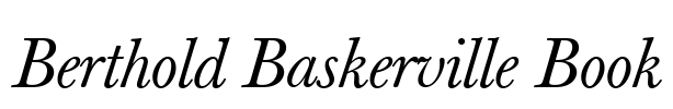 Berthold Baskerville Book