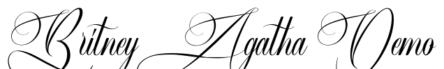 Britney Agatha Demo Font Image