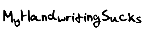 MyHandwritingSucks Font Image
