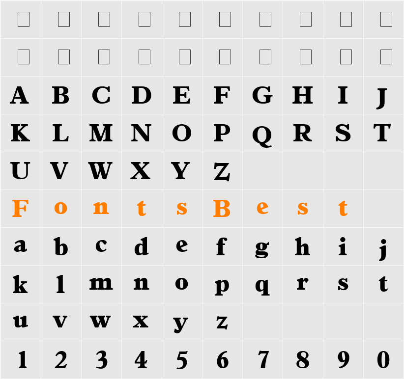 Agonic Display SSi Character Map